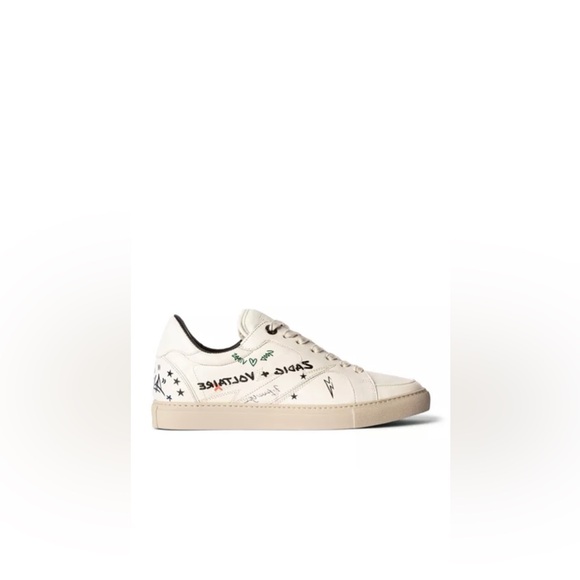 Zadig & Voltaire Cream Sneakers - Picture 1 of 6